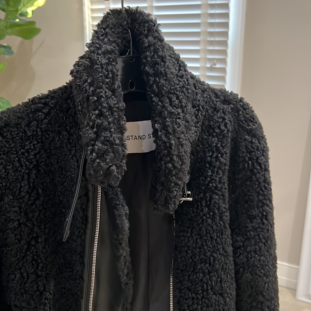 Stand Studio Cropped Shearling Jacket - image 3